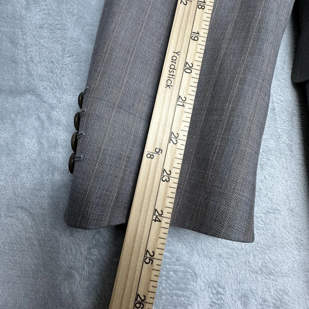 Canali Suit Mens EU 50 34x30 Gray Wool Striped 2 Piece Jacket Pants Made Italy